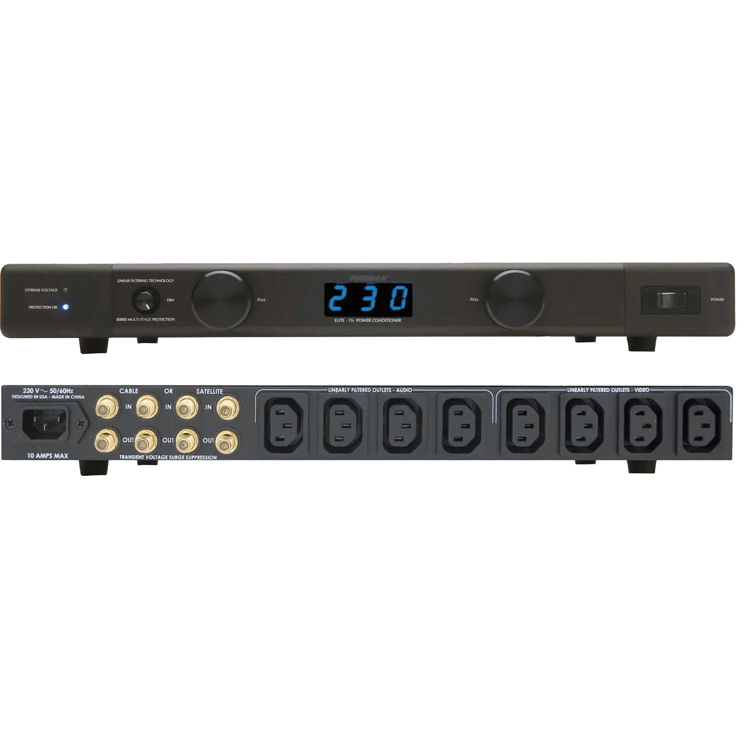 10A Home Theater Power Conditioner, 230V (ELITE-10 E I) - Furman - Power Conditioners, Power Sequencers, Power Stations - 1