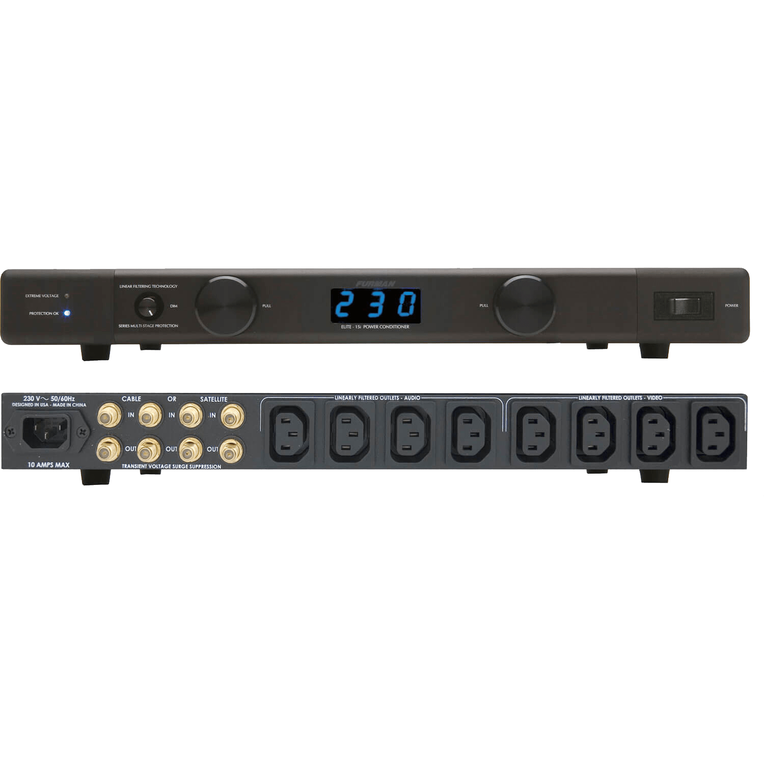 10A Home Theater Power Conditioner, 230V (ELITE-10 E I) - Furman - Power Conditioners, Power Sequencers, Power Stations - 1