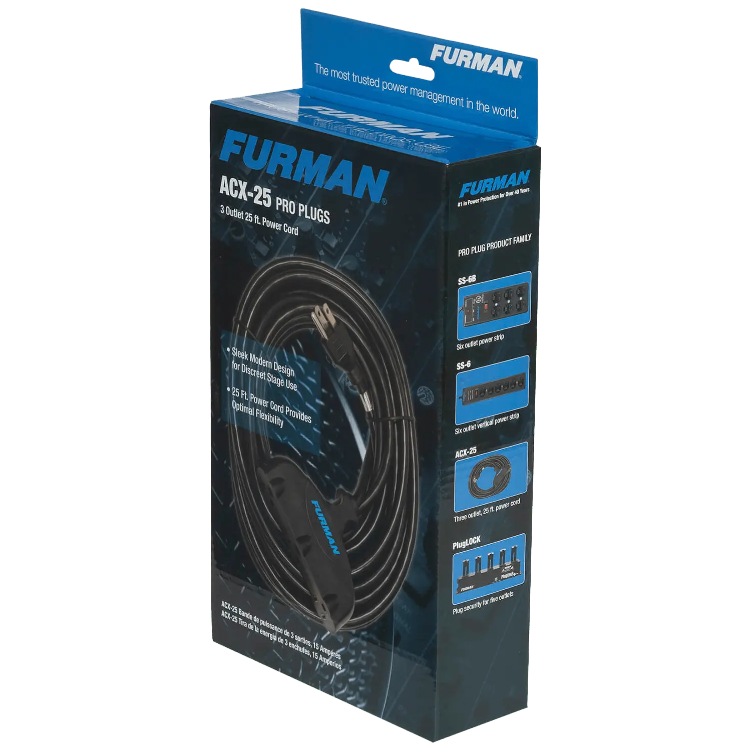 Furman ACX-25 | 25 ft. Heavy-Duty 3-Outlet Extension Cord Furman ACX-25 | 25 ft. Heavy-Duty 3-Outlet Extension Cord