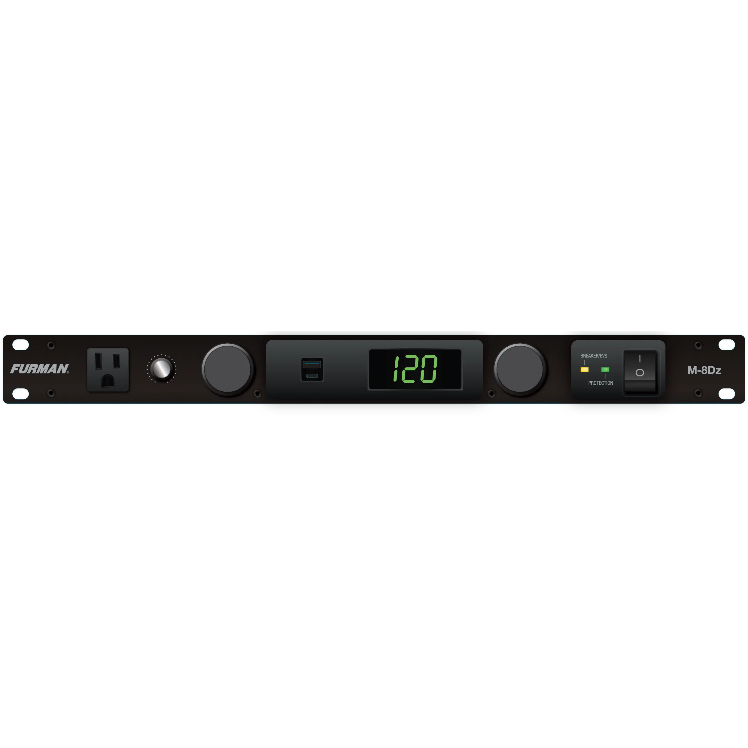 M-8Dz Power Conditioner with LED Voltmeter, Pull-out Lights & EVS
