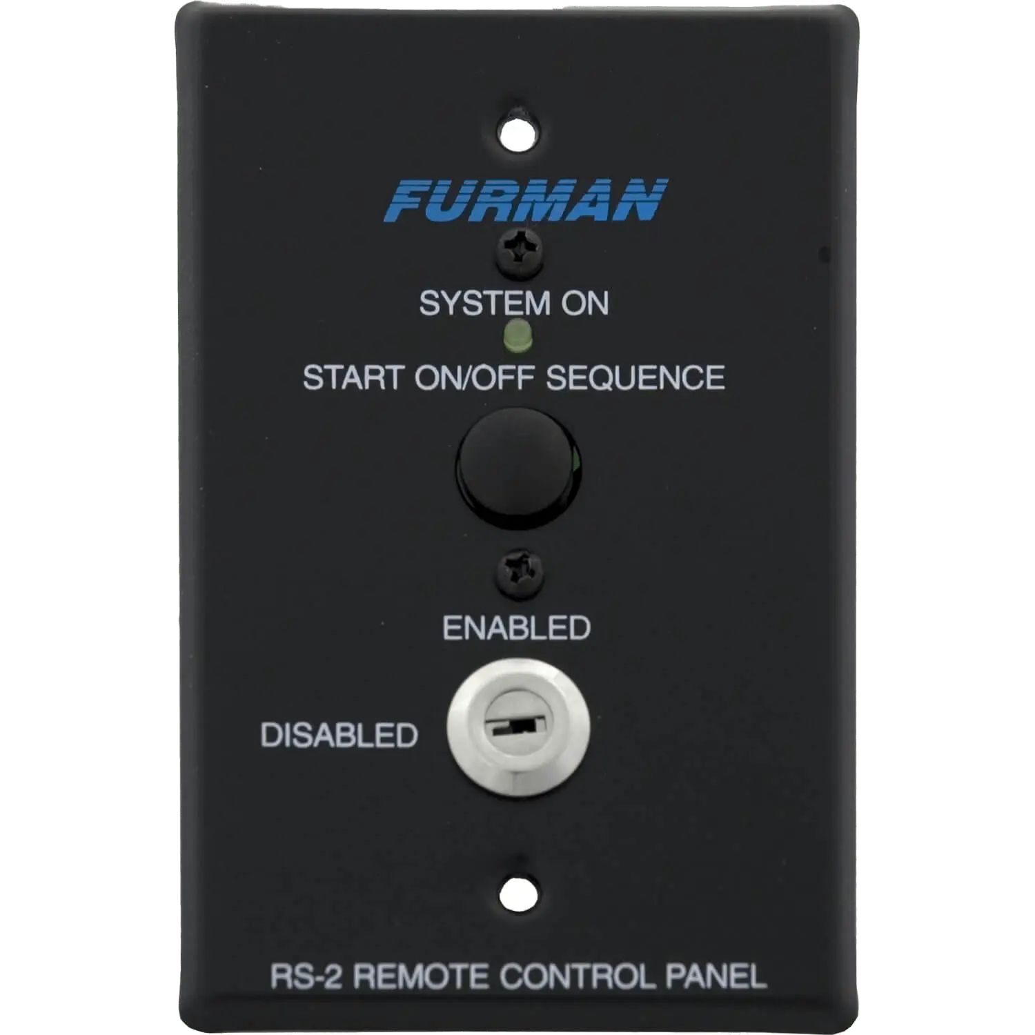 Key Switched Remote System Control Panel w/ Momentary Start On/Off (RS-2) - Furman Power, Voltage Regulator, Home Theater 1