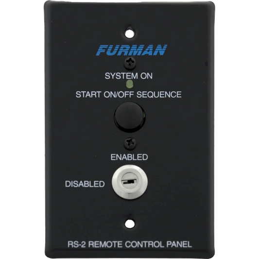 Key Switched Remote System Control Panel w/ Momentary Start On/Off (RS-2) - Furman Power, Voltage Regulator, Home Theater 1