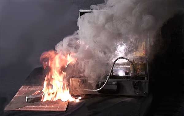 Burn caused by extreme voltage