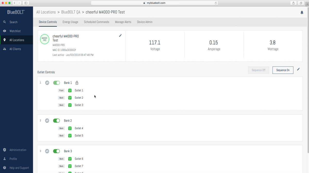 Screenshot Power-cycle A/V equipment remotely