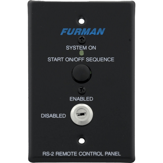 Key Switched Remote System Control Panel w/ Momentary Start On/Off (RS-2) - Furman Power, Voltage Regulator, Home Theater 1